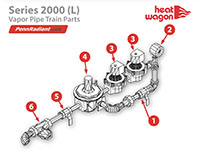 Heat Wagon 2000 L   Vapor Pipe Train Parts